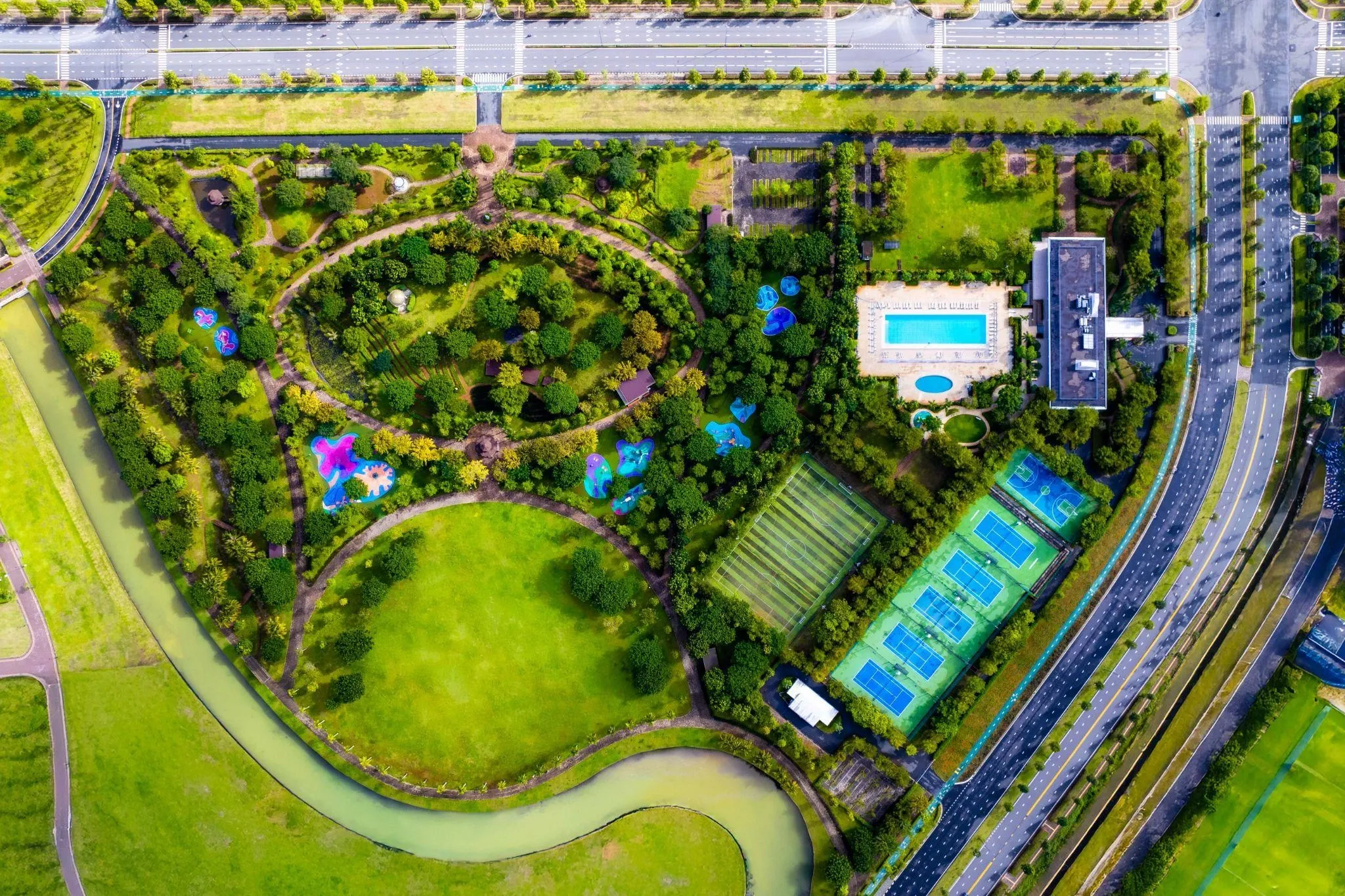 Tổ hợp tiện ích thể dục, thể thao và sự kiện rộng hơn 3ha tại Waterpoint phục vụ nhu cầu rèn luyện sức khỏe và giải trí của cư dân