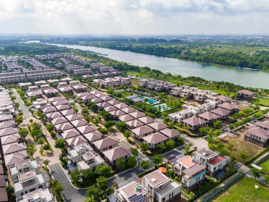Một góc khu đô thị Waterpoint Long An đang phát triển mạnh mẽ